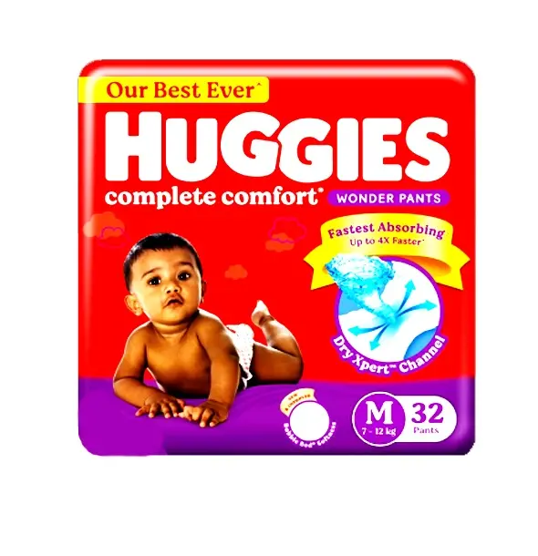 Huggies Wonder Soft and Comfortable Pant System Baby Diaper – Quantity: 32 pcs – View 1