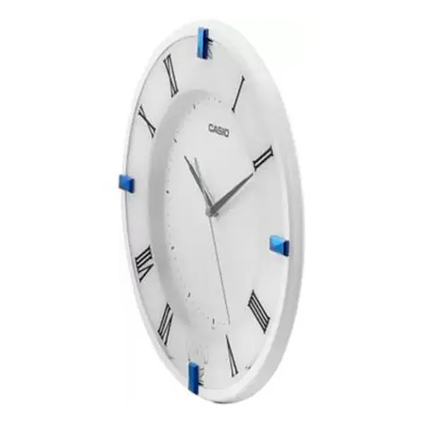 CASIO IQ-85-7DF Analog Clock Type Resin Wall Clock White Color – View 2