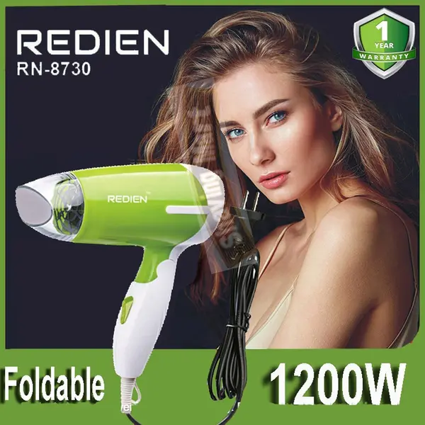Redien RN-8730 Portable Dual-function Mini Green Hair Dryer – View 3