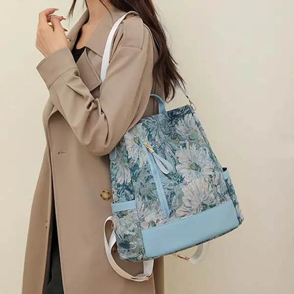 Lightweight Medium Classic Floral Graphic Women’s Backpack – View 6
