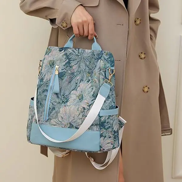 Lightweight Medium Classic Floral Graphic Women’s Backpack – View 5