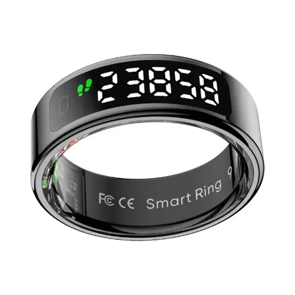 COLMI R12 Smart Ring With Display Screen and Touch – Color: Black – View 2