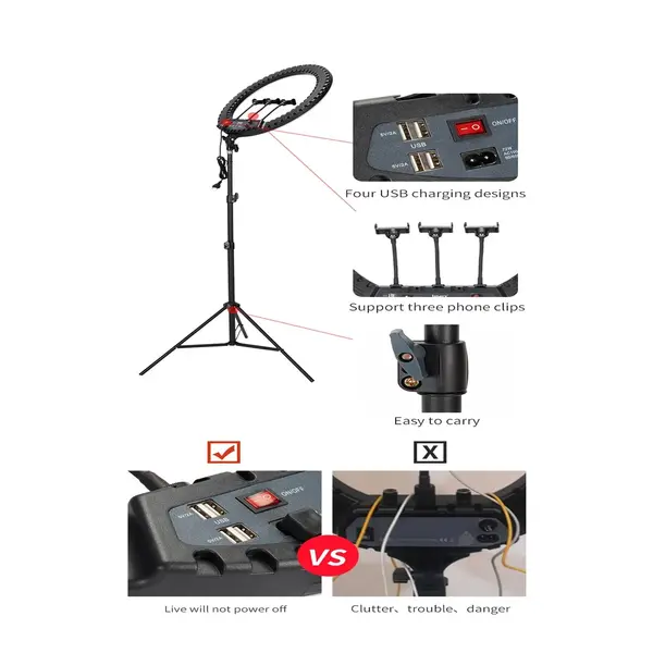 Jmary FM-21R 21-Inch Large Size Smart LED Ring Light – View 5