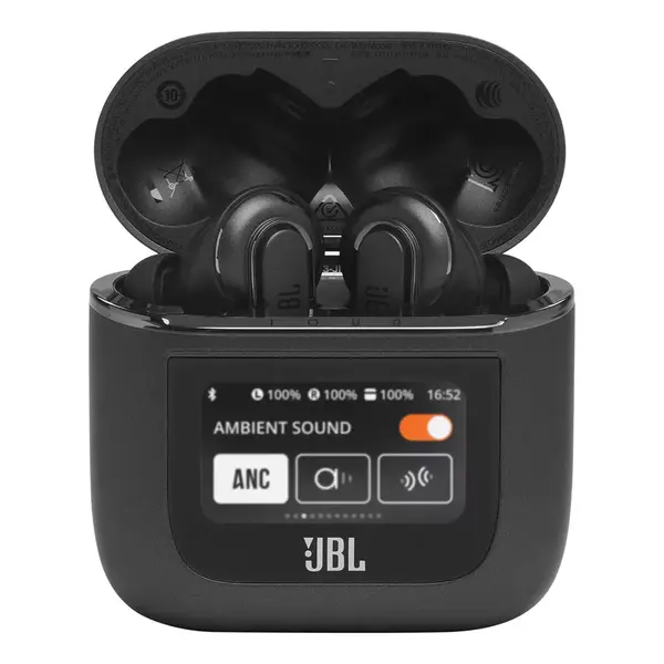 JBL Tour Pro 2 Smart True Wireless Earbuds – Color: Black – View 1