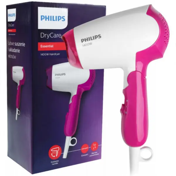 Philips BHD003 Hair Dryer Pink And White Color For Women – View 5