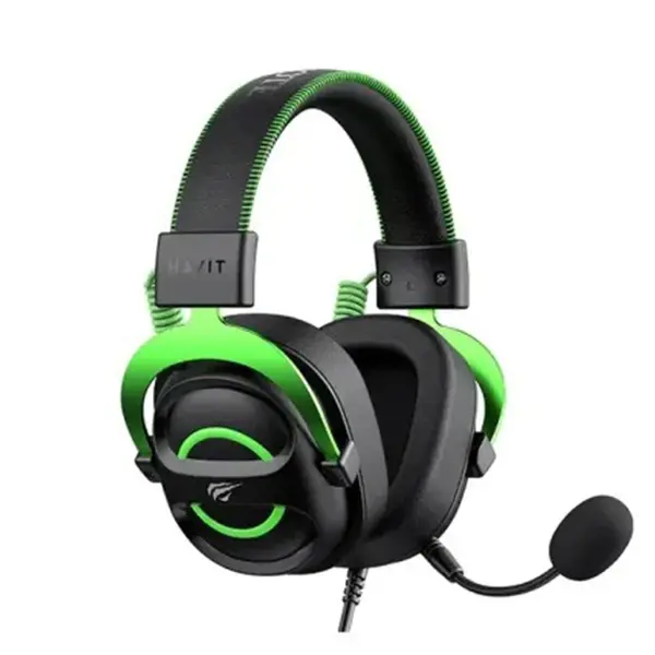 Havit H2002E Gamenote 3.5mm Gaming Headphone With Microphone – Color: Green – View 2