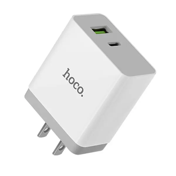 Hoco C24A Bele Dual-Port QC3.0 Fast Charger with Type-C Outputs – View 1