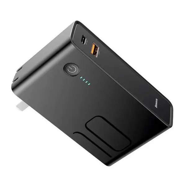 Baseus 10000mAh 2in1 Power Station 10w Travel Charger and Power bank – Color: Black – View 3