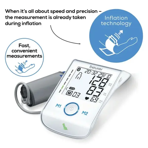 Beurer BM-85 Bluetooth Blood Pressure Monitor with Resting Indicator – View 5
