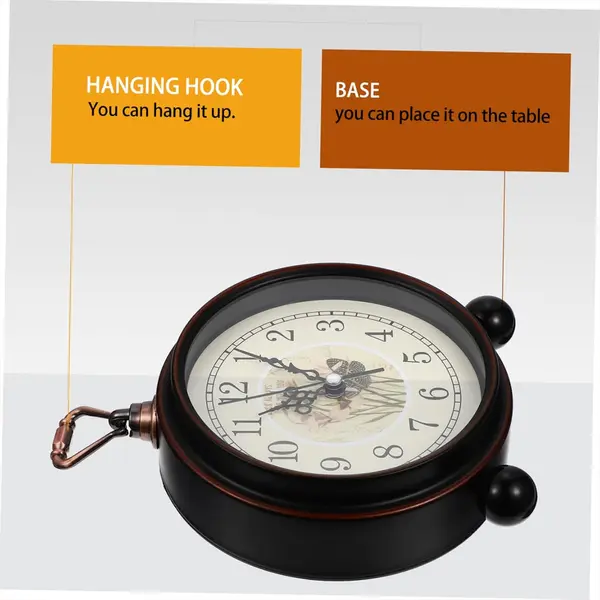 Bedroom Retro Silent Non Ticking Desktop Alarm Clock – View 4