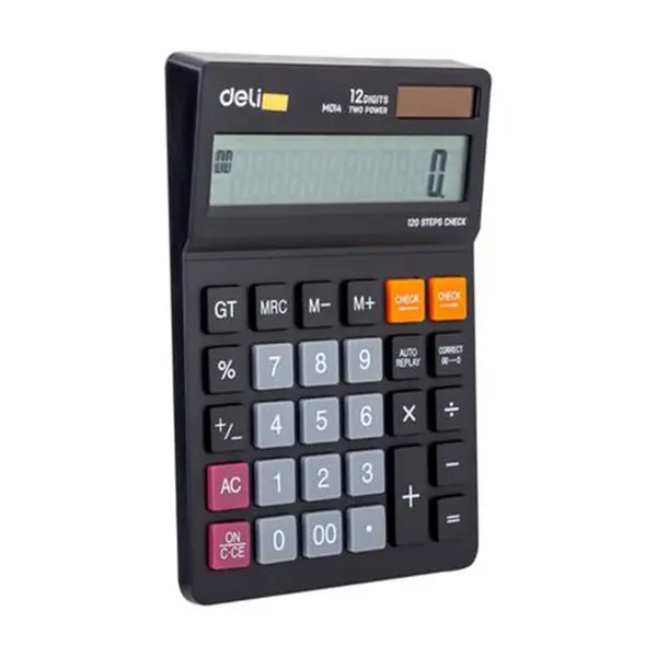Deli EM01420 12 Digits Plastic Desktop Calculator Original – View 3