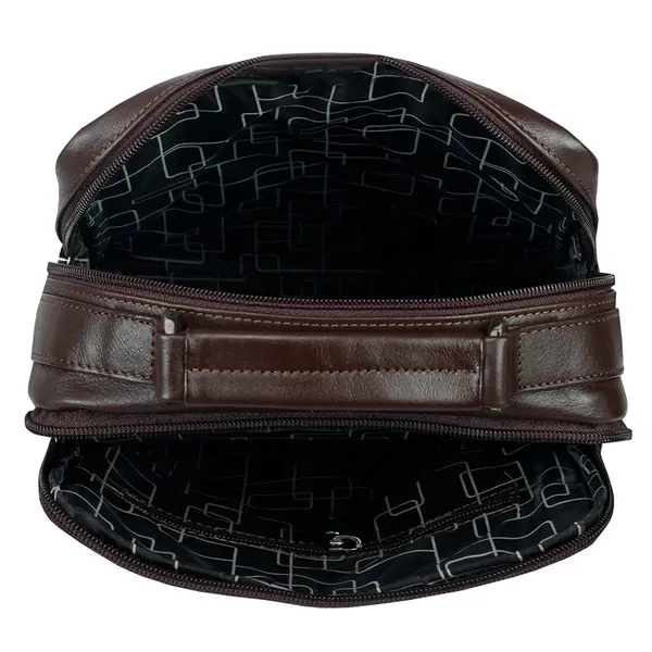 Leather Practical Design with Enough Space Messenger Bag – Color: Brown – View 3