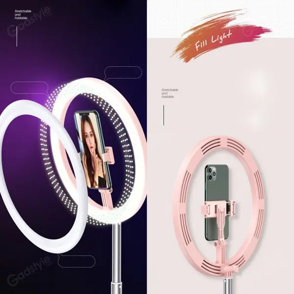 USAMS US-ZB120 LED Ring Fill Light Bracket for Vlog Selfie Photography Video – View 3