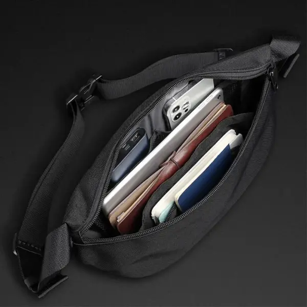 Ozuko 9529 Waterproof New Stylish Designer Waist Bag for Sports & Travel – Color: Green – View 3