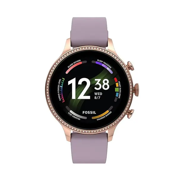 Fossil FTW6080V Gen 6 Purple Silicone Women’s Smart Watch – View 1