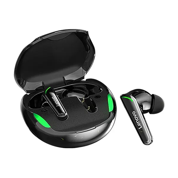  Lenovo XT92 True Wireless Gaming Earbuds – Color: Black – View 2