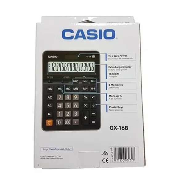 CASIO GX-16B Reliable Accuracy With A Large Display Desktop Calculator – View 3
