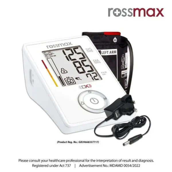 Rossmax Ch155f Real Fuzzy Technology Implemented Automatic Blood Pressure Monitor – View 3