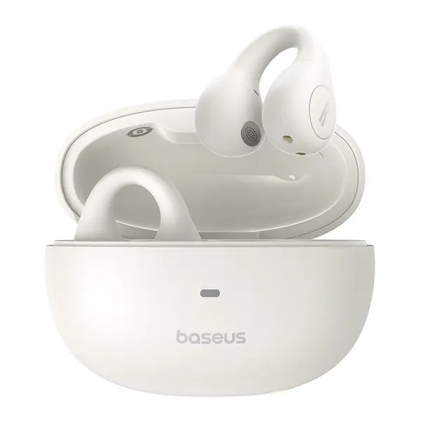 Baseus AirGo AS01 Open Ear Wireless Earbuds – Color: White – View 1