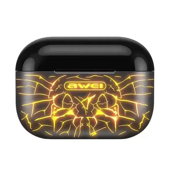 Awei T29 Pro RGB Gaming Control Bluetooth Touch Earbuds – Color: Yellow – View 1