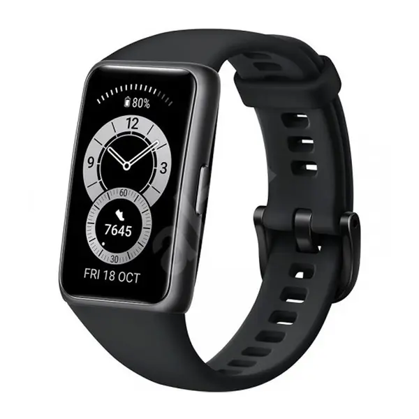 Huawei Band 6 All-Day SpO2 Monitoring Smart Band – Color: Black – View 1