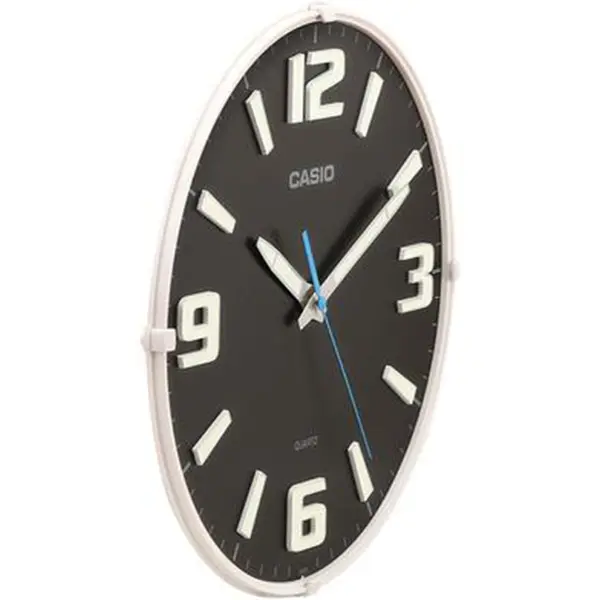 CASIO IQ63 Durable Resin Frame Wall Clock Black Color – View 3