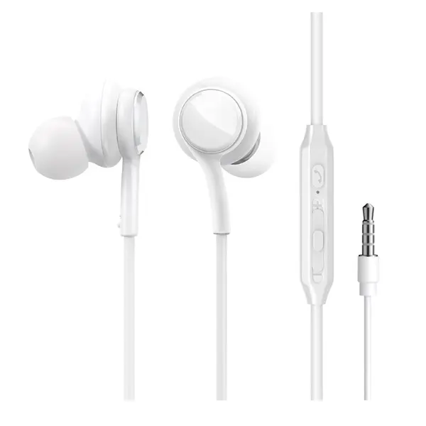 Joyroom JR-EW02 Wired Series In-Ear Wired Earbuds – Color: White – View 1