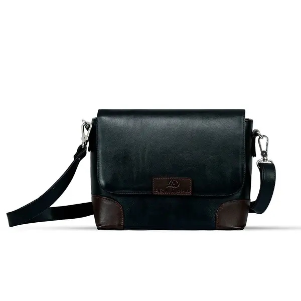 Women's Black PU Leather Crossbody Shoulder Bag – View 1