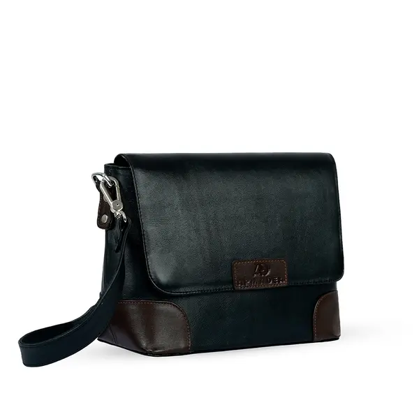 Women's Black PU Leather Crossbody Shoulder Bag – View 2