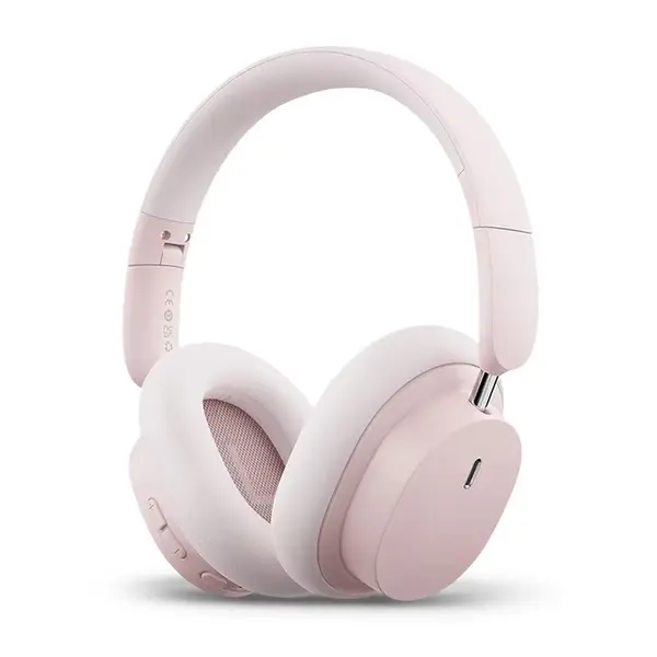 Baseus D05 Bluetooth Foldable Wireless HiFi Stereo Headphone – Color: Pink – View 1