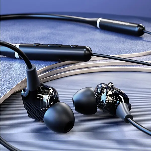 Lenovo XE66 Pro Dual Dynamic Neckband Bluetooth Headphone Black – View 3