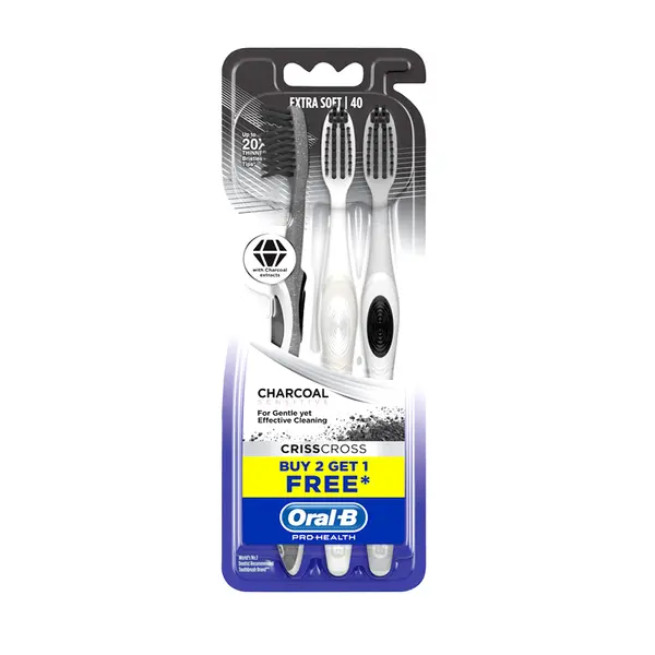 Oral-B Ultrathin Charcoal Easy To Use Toothbrush (Buy 2 Get 1 Free) – View 1