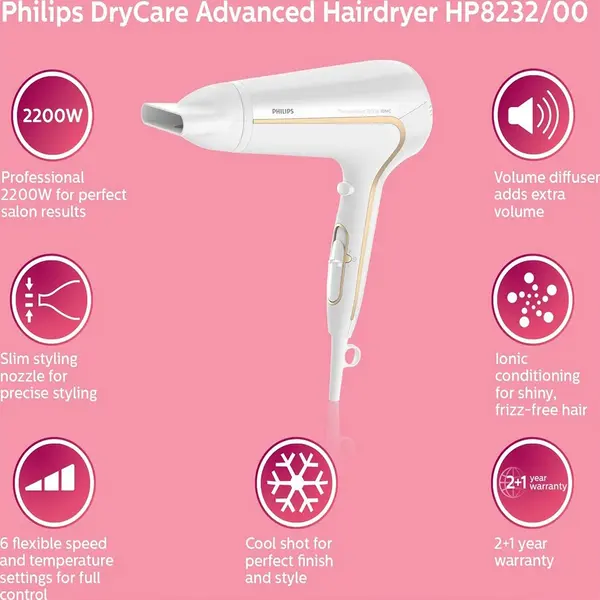 Philips HP8232/00 Advanced ThermoProtect Hair Dryer for Women – View 4