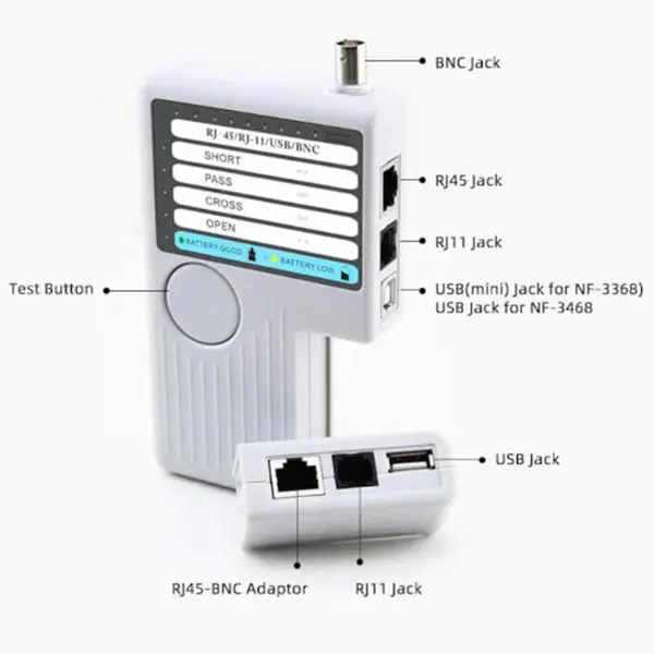 Noyafa NF-3468 4-in-1 Measurement range of up to 1500ft Network Cable Tester – View 2