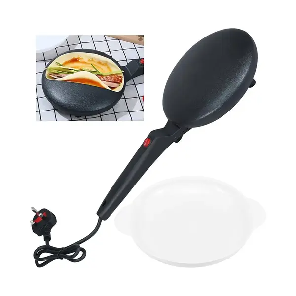 22cm 220V 900W Electric Non-Stick Pizza Maker – Color: Black – View 1