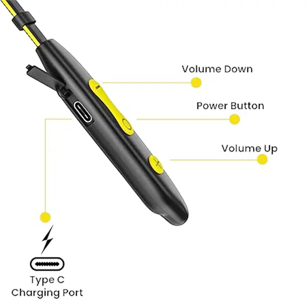 Tunez Rhythm R02 Wireless Bluetooth NeckBand Earphone – View 3