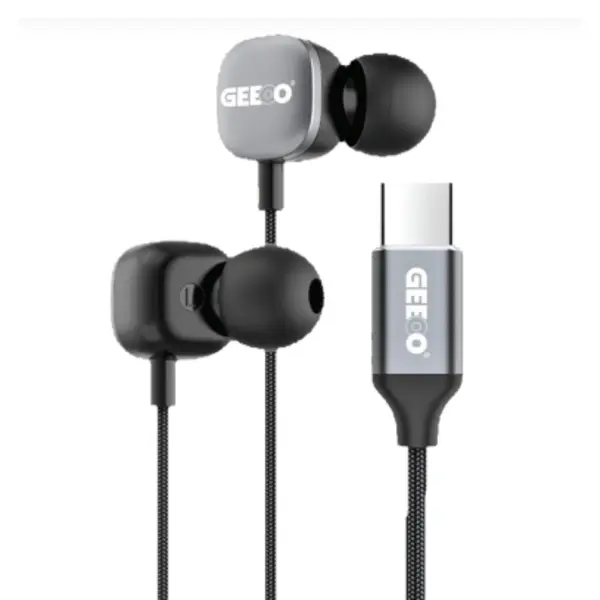 Geeoo TC600 Type-C Stereo 3.5mm Wired Earphone – View 1