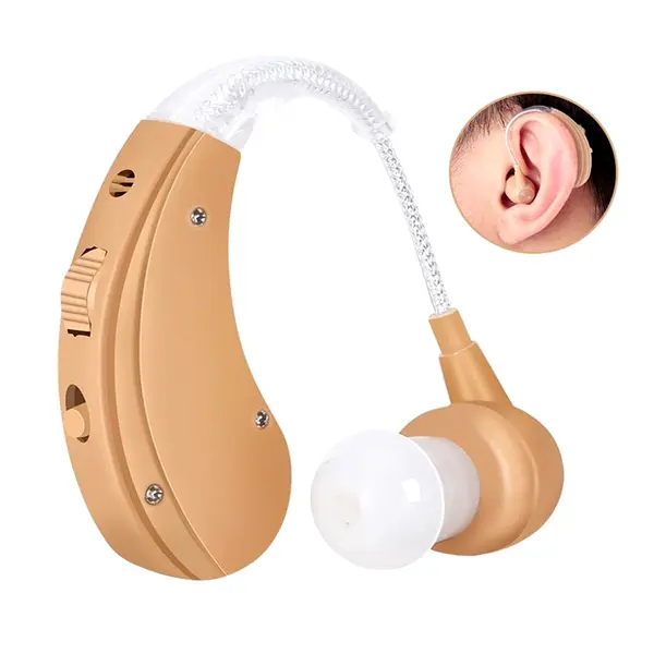 Cofoe ZDB-100 Rechargeable BTE Adjustable Hearing Aid – Color: Brown – View 1