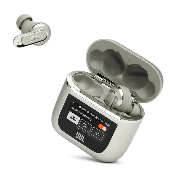 JBL Tour Pro 2 Smart True Wireless Earbuds – Color: Silver – View 2