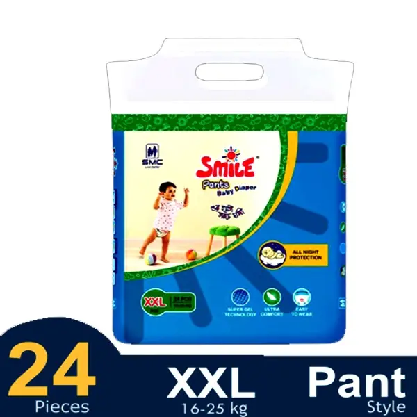 SMC Smile Double Leak Guard Pants System Baby Diaper – Quantity: 24 pcs – View 2