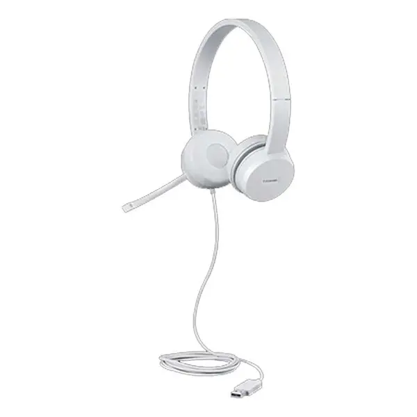 Lenovo 110 White USB Wired Stereo Headset – View 2