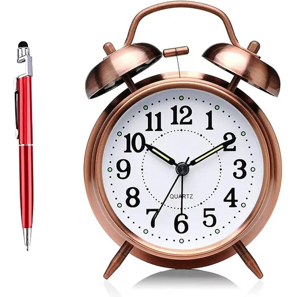 Brass Perfect for Heavy Copper Table Alarm Clock – View 2
