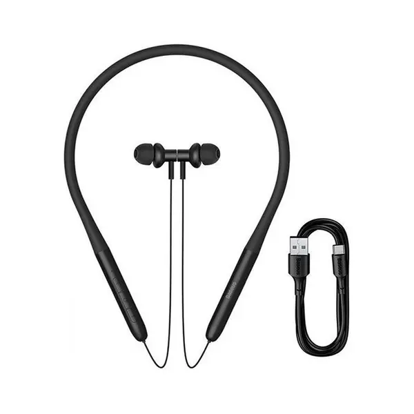 Baseus Bowie P1x Half-In-ear Neckband Earphone – Color: Black – View 3