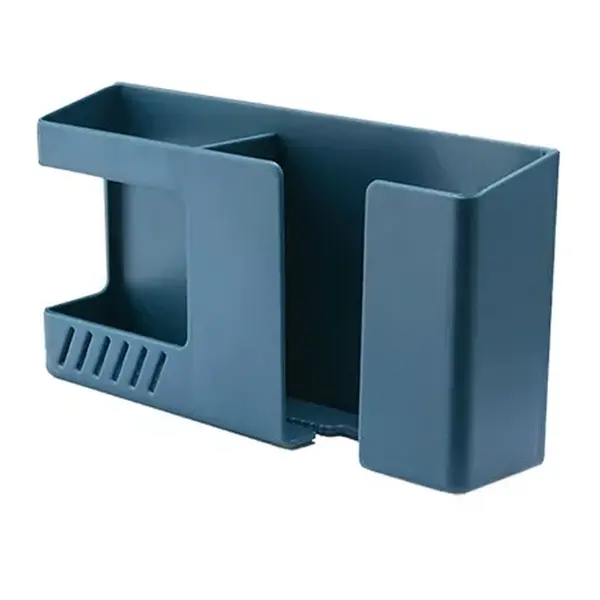 Wall-Mounted Multi-Storage Mobile Charging Holder  – Color: Blue – View 2