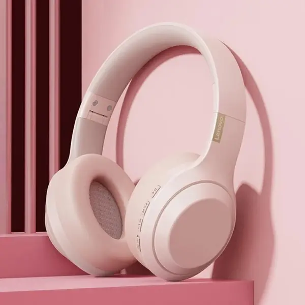 Lenovo Thinkplus TH10 Stereo Wireless Bluetooth Headphone – Color: Pink – View 2