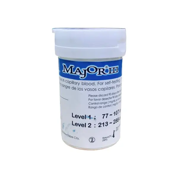 Major III Blood Glucose Strip for Diabetes Test – Number Of Strips: 25 – View 2