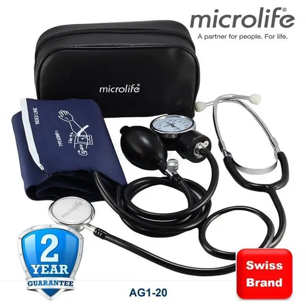 Microlife BP AG1-20 Basic Aneroid Sphygmomanometer Blood Pressure Kit – View 5