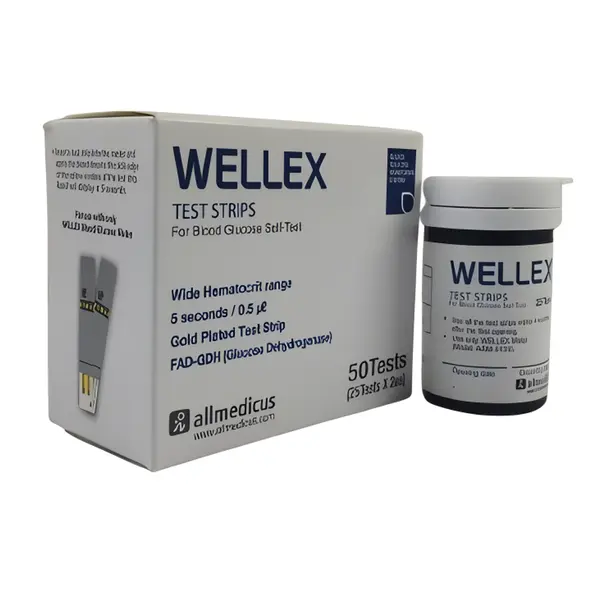 Wellex Double Vial Blood Glucose Monitor Self Testing For Diabetic – View 1
