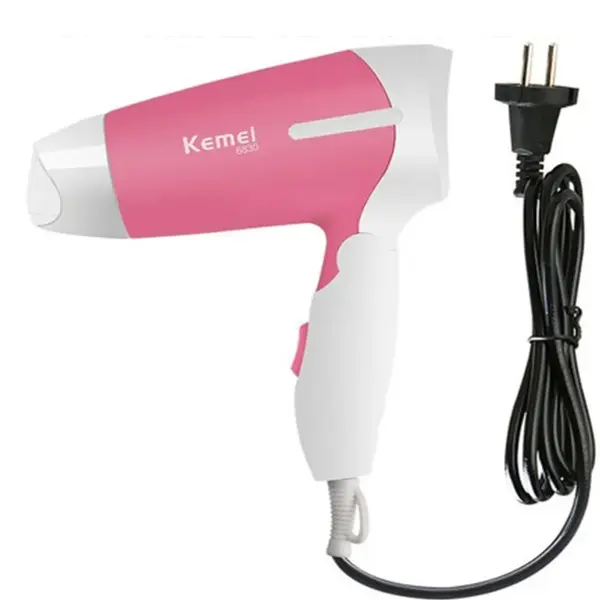 Kemei KM-6830 Dry Care Essential Foldable Hair Dryer – Color: Pink – View 1