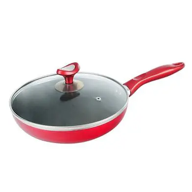 Topper 24 Cm Nonstick Elegant Fry Pan With Lid Multicolor – Color: Red – View 1